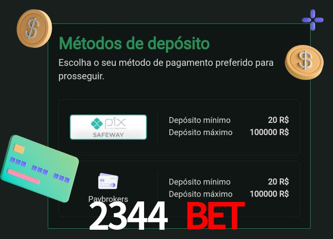 O cassino 2344 bet oferece uma grande variedade de métodos de pagamento